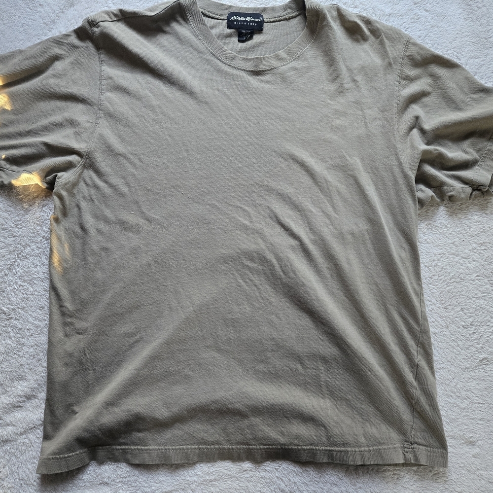 Eddie Bauer Men's Sage Green Short Sleeve Tee Sz L